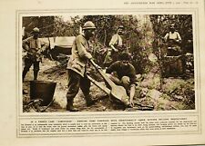 1916 WWI WW1 Estampado Francés Campamento Recolección Húmedo Leña Grande Cocina segunda mano  Embacar hacia Spain