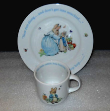 Wedgewood "The World of Beatrix Potter" Peter Rabbit copo e prato infantil comprar usado  Enviando para Brazil