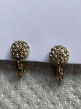 Clip diamante earrings for sale  LEEDS