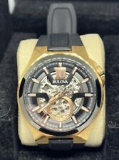 Usado, Relógio masculino Bulova 98A177 46mm mostrador automático esqueleto detalhes ouro rosa comprar usado  Enviando para Brazil