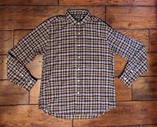 BLADE + BLUE Lightweight L/S  Plaid Cotton Flannel Shirt Maroon Green Blue Sz L for sale  Shipping to South Africa