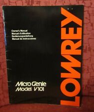 Guías manuales de teclado para órganos Lowrey Micro Genie modelo V101 1975, usado segunda mano  Embacar hacia Argentina