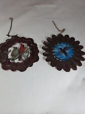 Used, 2 METAL HUMMINGBIRD/RED ROBIN WIND SPINNERS LARGE for sale  Shipping to South Africa