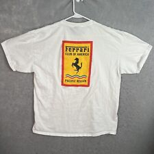 Camiseta Ferrari Club Of America Pacific Region carro de corrida adulto GG branca masculina comprar usado  Enviando para Brazil