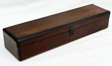 Elegante caixa de caneta antiga de nogueira instrumento científico escrita caneta - tampa articulada comprar usado  Enviando para Brazil