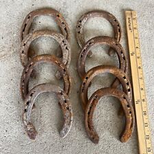 Used, 8 used NO NAILS Steel Rusty HORSESHOES Lot Art Decor Rustic Western Weld for sale  Shipping to South Africa