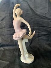 Estatueta vintage Russ de porcelana bailarina dançarina rosa tutu 7,5 polegadas, usado comprar usado  Enviando para Brazil