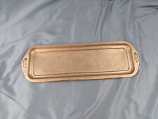 Vintage 19 inch Wide India Brass Rectangular Serving Tray - Etched Floral Design for sale  Shipping to South Africa