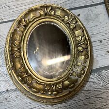 Vintage Italian 6” Miniature Gold Gilt Ornate Wood Frame Mirror Made In Italy for sale  Shipping to South Africa