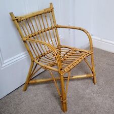 Used, CHILD'S / DOLL'S CANE BAMBOO WICKER RATTAN CHAIR VINTAGE RETRO BOHO 1960s 1970s for sale  Shipping to South Africa