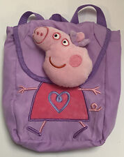 Usado, Mochila Peppa Pig infantil roxa 3D pelúcia porco acento casual divertida bolsa de transporte comprar usado  Enviando para Brazil