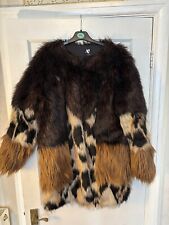 hot pink faux fur coat for sale  LONDON