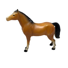 Caballo de juguete de plástico duro de colección 6" pinto negro hecho en Hong Kong SW 2152 segunda mano  Embacar hacia Argentina