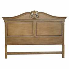 LIMED OAK SUPER KING SIZE HEADBOARD WITH PRINCE CHARLES FLUR DE LIS FEATHERS for sale  Shipping to South Africa
