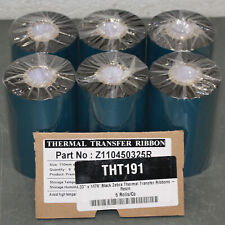 Usado, (6) Fitas de resina de transferência térmica zebra genuínas THT191, 4,33" x 1476 pés, preto comprar usado  Enviando para Brazil