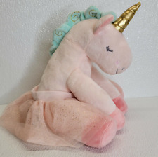 Peluche unicornio rosa Baby Aspen Rosie con tutú ojos somnolientos Usado en excelente estado segunda mano  Embacar hacia Argentina