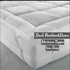 Mattress Toppers 5cm/2'' Duck Feathers&Down Box Stitch Single Double King S-King for sale  Shipping to South Africa