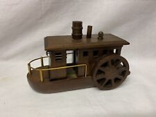 Vintage Side Wheeler Paddle Boat  Wooden Music Box by George Good 7" L 4.5" T, used for sale  Monticello