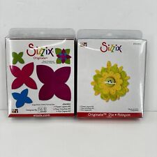 Lote de 2 capas de flores originales Sizzix #2 y #3 papel de álbum de recortes artesanal troquelado segunda mano  Embacar hacia Mexico