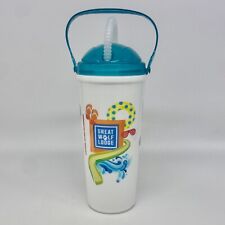 Usado, Great Wolf Lodge 24 oz. Xícara de lembrança com tampa azul-petróleo, alça e palha Whirley 2023 comprar usado  Enviando para Brazil