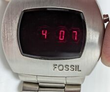 Fossil 2002 JR-7770 Reloj LED Rojo Acero Inoxidable Pulsar P2 Bond Tributo Funcionando segunda mano  Embacar hacia Argentina