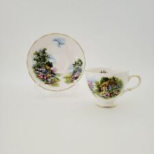 Royal Vale Cottage Scene Teacup & Saucer Cottage & Flower Garden Pathway, c.1962 for sale  Shipping to South Africa