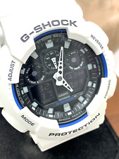 Relógio masculino Casio GA100B-7A G-Shock esporte militar mostrador preto resina branca 5081 comprar usado  Enviando para Brazil