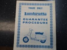 Lambretta procedure leaflet for sale  ST. IVES