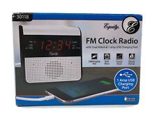 Equity FM Clock Radio 30118 Digital Dual Alarm USB Charging Port Phone Desk NEW for sale  Shipping to South Africa