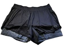 Shorts feminino The North Face grande preto logotipo TNF 2 em 1 comprar usado  Enviando para Brazil