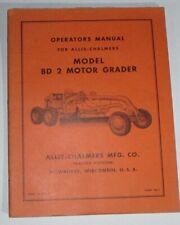 Used, Allis Chalmers BD 2 BD2 Motor Grader Operators Owners Manual ORIGINAL! AC TM-7 for sale  Shipping to South Africa