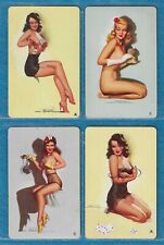 Used, 4 Earl MacPherson Vintage Strip Poker Playing Pinup Cards  1940's Mint & NMint for sale  Shipping to South Africa