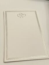 Usado, Kit de tarjetas de agradecimiento imprimibles de tarjetas de invitación de boda de dos corazones lámina de plata segunda mano  Embacar hacia Argentina