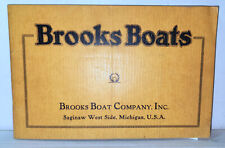 1920 Brooks Boat Company antigo folheto de barco de madeira, Saginaw, Michigan, história comprar usado  Enviando para Brazil