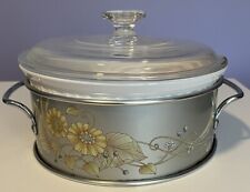 French White Corning Ware 2.5 L Casserole dish F-1-B Lid Corning  Metal Mounter for sale  Shipping to South Africa