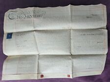 1866 Velum Indenture R Dipple to W Miles Re: The George Pub, Richard St, Bromley, used for sale  Shipping to South Africa