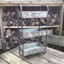 Used, Vintage Industrial Galvanised Metal Wall Hanging Storage Shelves Or Plant Holder for sale  Shipping to South Africa