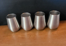 stainless 4 tumblers steel for sale  Campbellsport