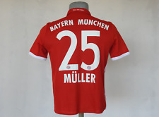 Usado, Camisa vermelha Bayern Munchen 2016 - 2017 Home Jersey #25 Muller Adidas tamanho G comprar usado  Enviando para Brazil