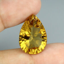 Marvelous Pear Concave Cut Natural Top Rich Yellow Citrine 13.32ct 20x14mm Clean, used for sale  Shipping to South Africa