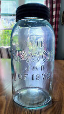 THE MASON JAR OF 1872 HALF GALLON FRUIT JAR WITH GLASS TOP for sale  Shipping to South Africa