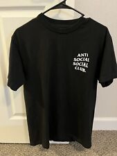 Camiseta preta clube social anti-social 100% autêntica tamanho médio, usado comprar usado  Enviando para Brazil