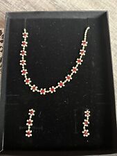 Flower necklace earring for sale  CALLINGTON