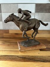 Usado, Escultura de bronze de cavalo e jóquei Jacqueline E Hodges 1990. 1/35. comprar usado  Enviando para Brazil