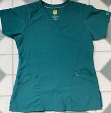 Wonder Work Women's Modern Fit  V-Neck Scrub Top Size Small HUNTER GREEN for sale  Shipping to South Africa