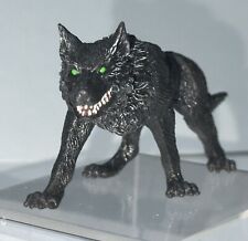 Chap Mei Dark Dire Wolf com olhos verdes boneco animal brinquedo 5" de comprimento não articulado comprar usado  Enviando para Brazil