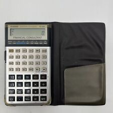 Calculadora electrónica vintage retro Casio FC-100 para consultor financiero con estuche segunda mano  Embacar hacia Argentina