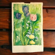 Tulips original watercolor for sale  Sugar Grove