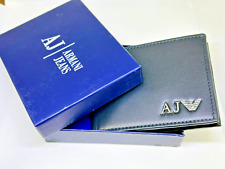 Carteira dupla masculina de couro genuíno elegante Armani Jeans para homens ArmaniWallet, usado comprar usado  Enviando para Brazil
