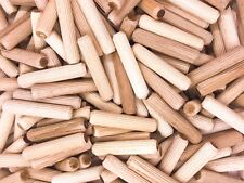 HARDWOOD DOWELS 6mm 8mm 10mm FURNITURE WOODEN Beechwood Chamfered Fluted  Wood for sale  Shipping to South Africa